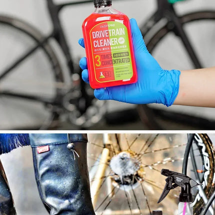 Nettoyant Chaîne de Vélo Puissant – Dégraissant Professionnel Concentré 100/350 ml | Spray Nettoyant Transmission, Cassette, Plateau & Dérailleur | Anti-Rouille, Anti-Usure