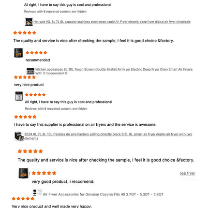 Friteuse électrique intelligente numérique sans huile 110 V/220 V 8 L 10 L 15 L