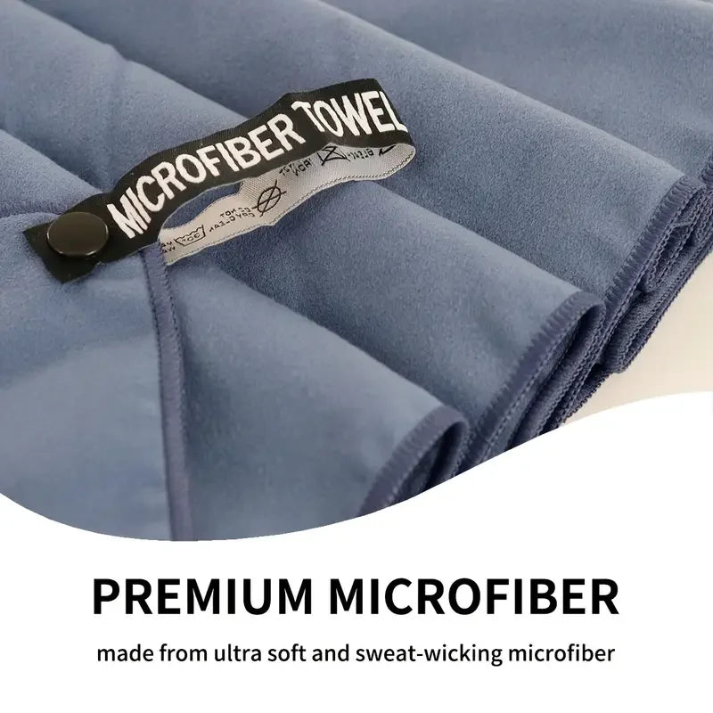 1-pc Microfiber Travel Towel, Quick Dry Towel Super Absorbent Compact Lightweight l for Beach, Gym, Pool, Bath, Yoga, Camping