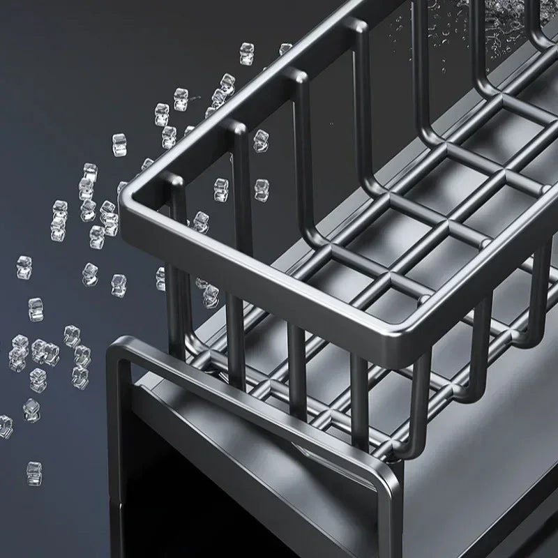 Multifunctional Sponge Rack Drainer Kitchen Shelf Sink Rag Dishwashing Detergent Dishcloth Organiser  kitchen organizer storage