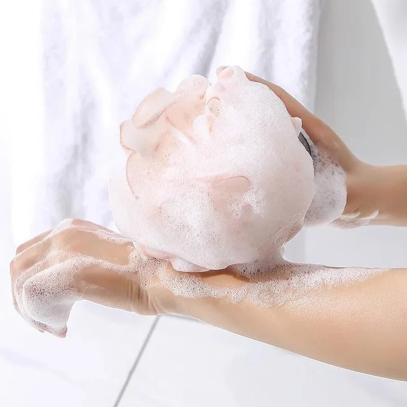 1 pc Large Bath Ball Rich Bubble Bath Towel Scrubber Body Cleaning Mesh Shower Wash Sponge Bathroom Accessories