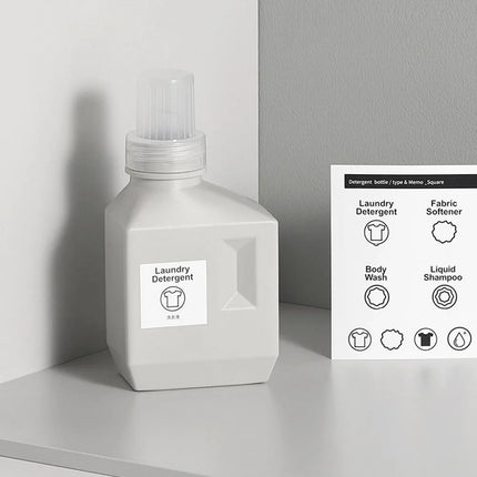 Bathroom Large Capacity Laundry Detergent Bottle Filled With Household Refillable Cleaning Agent Laundry Detergent Bottle