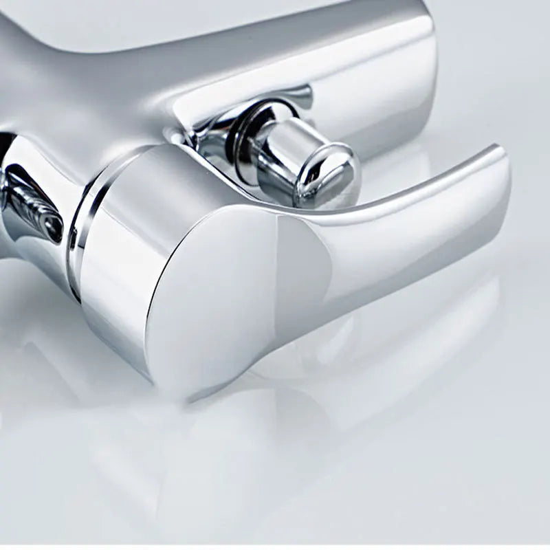 Basin Faucet Set Bathroom Bathtub Shower Faucet with Handheld Shower Head Toilet Hot Cold Water Mixing Valve Nozzle Deck Mounted