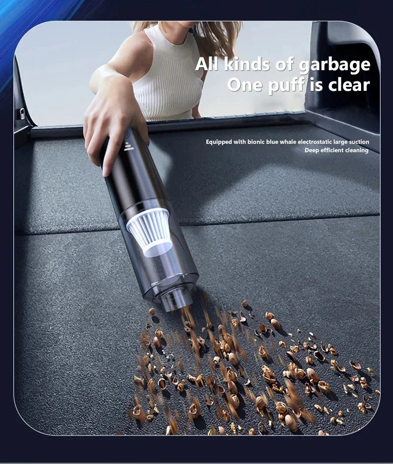 2025 New Wireless Car Vacuum Cleaner, 4-in-1 Handheld Portable Blower Wet&Dry Strong Suction for Home Car Cleaning Accessories