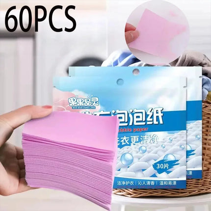 Lot de 60 lessives portables, puissantes, nettoyantes et détachantes - E-menage