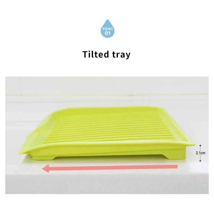 Égouttoir de cuisine en silicone, plateau égouttoir à vaisselle, grand égouttoir pour évier, organisateur de plan de travail, égouttoir pour vaisselle de cuisine