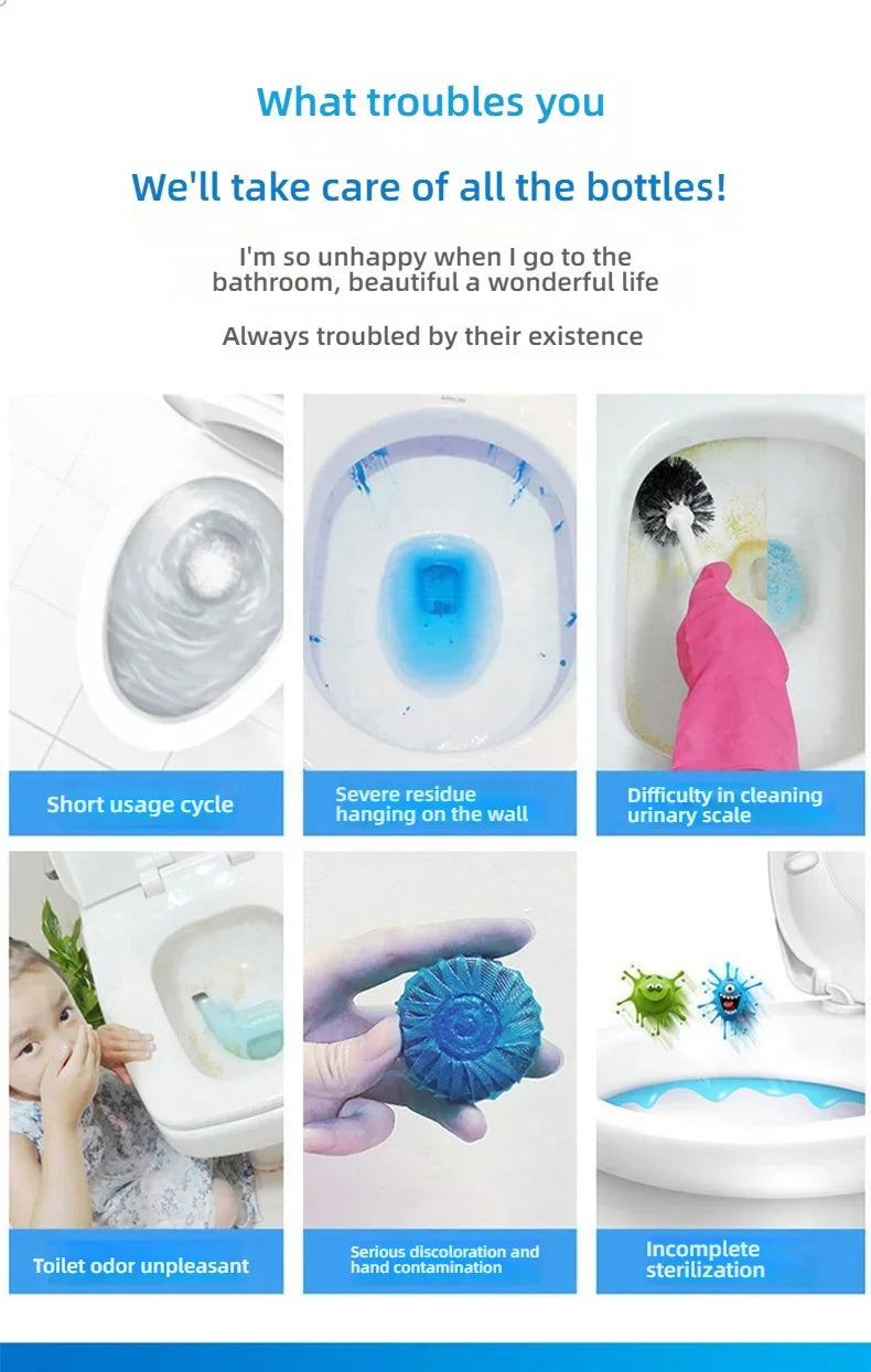 1/2/3/5 Pcs Toilet Cleaner Deep Pipeline Clean Technology & Long-Lasting Stain Prevention | Ideal for Home Bathroom Maintenance