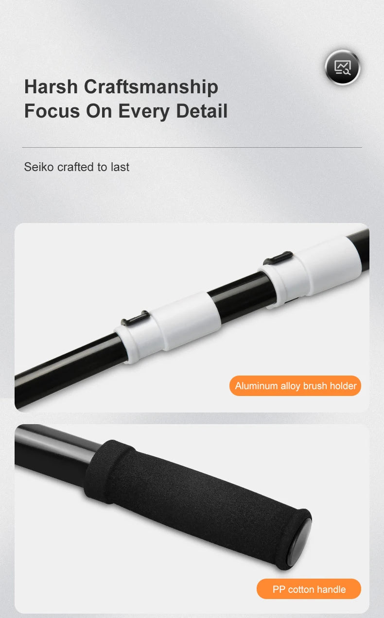 Universal Car Wash Brush Car Cleaning Brush Telescoping Long Handle Mop Chenille Broom Dual Brush Heads Auto Accessories