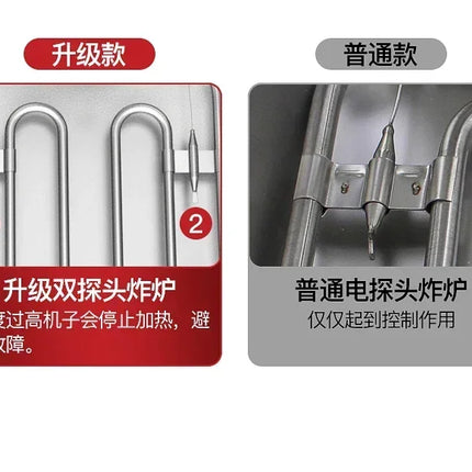 220V Professional Fryer Electric Cookware for Kitchen Deep French Fries Commercial Fryers Frying Oil Cooker Timer Arfrai AE