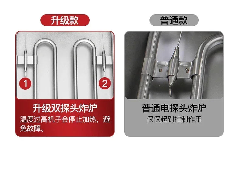 220V Professional Fryer Electric Cookware for Kitchen Deep French Fries Commercial Fryers Frying Oil Cooker Timer Arfrai AE