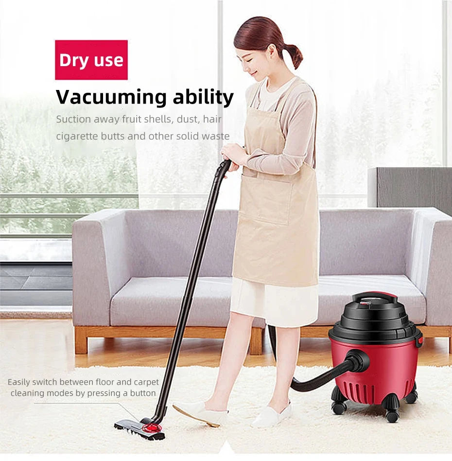 Multifunctional Vacuum Cleaner Handheld Bucket Vacuum Cleaner Dust Collector Strong Suction Wet And Dry Blowing Three-Purpose Va