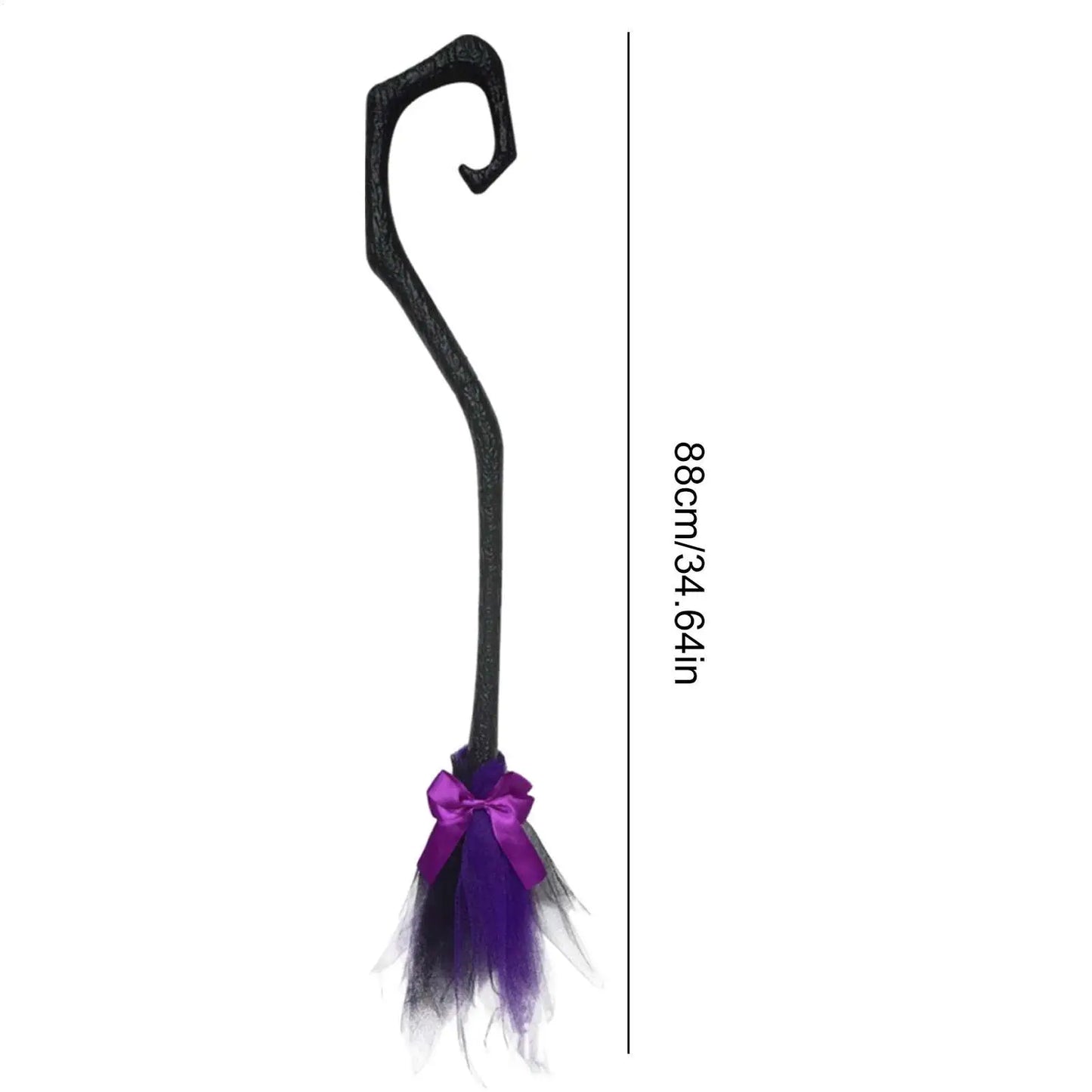 2025 Halloween Witch Broom With Ribbon Portable Witch Broomsticks Broom Props Decorations For Front Door Outside Yard