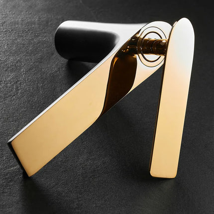 Robinet de lavabo tout cuivre noir et or, robinet d'évier avec eau chaude et froide, robinet de salle de bain surélevé blanc