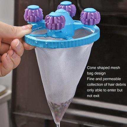 Household Washing Machine Filter Floating Hair Filtering Mesh Removal Laundry Hair Catcher Debris Bag Wash Ball - E-menage