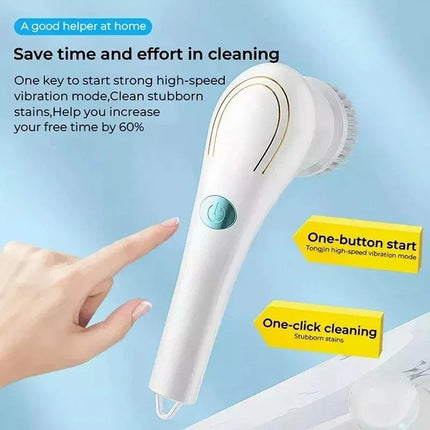 Brosse à vaisselle électrique multifonction 5 en 1 pour la cuisine, le bain, les canalisations et la salle de bain