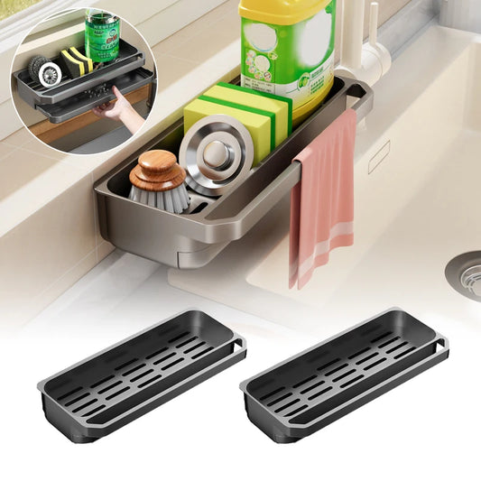 Drain Rack Kitchen Sink Organizer Self-draining Shelf Sponge Holder Dishcloth Faucet Storage Soap Drainer Kitchen Accessories