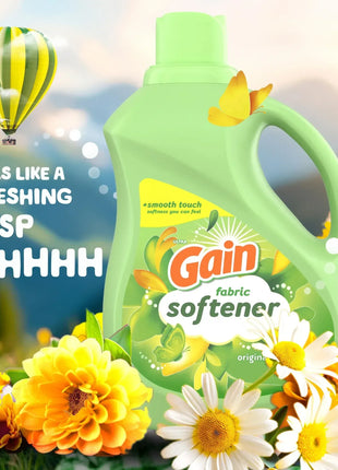 Adoucissant Liquide Parfum Original – 4,14 L (140 fl oz) | Jusqu’à 190 Lavages – Linge Doux, Frais et Sans Électricité Statique