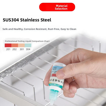 Égouttoir de cuisine en acier inoxydable 304 avec porte-assiettes de rangement multifonction pour évier de cuisine à poser sur le plan de travail