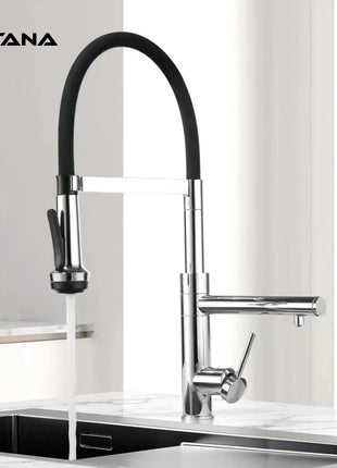 Luxury chrome brass kitchen faucet magnetic suction design with filtered water single hole cold and hot dual control sink faucet