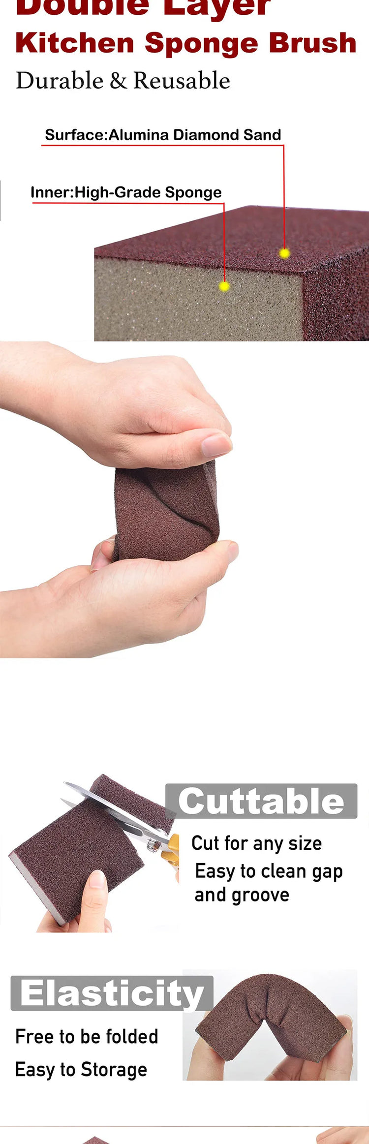 Éponge émeri magique pour la cuisine - E-menage