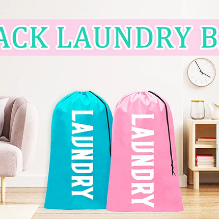 XL Travel Laundry Bags Dirty Clothes Organizer Machine Washable Easy Fit a Laundry Hamper or Basket - E-menage