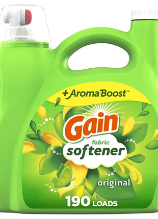 Adoucissant Liquide Parfum Original – 4,14 L (140 fl oz) | Jusqu’à 190 Lavages – Linge Doux, Frais et Sans Électricité Statique