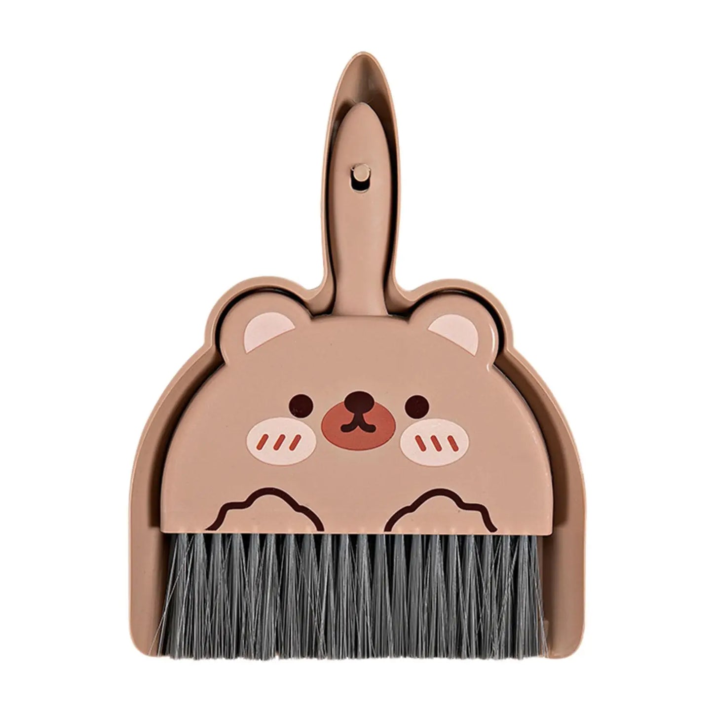 Broom Dustpan Brush Durable Nesting Snap on Design Dust Pan and Hand Broom for Living Room Office Car Small Space Travel