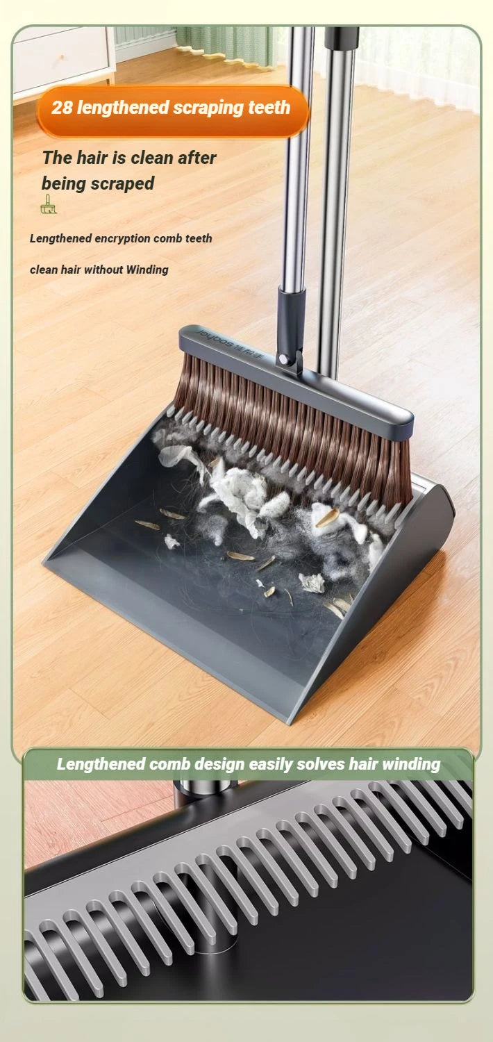 JOYBOS 30cm Broom Dustpan Set 180 Rotate Sweep Floor Brush For Home Office Living Room Garbage Shovel Broom Cleaning Tool