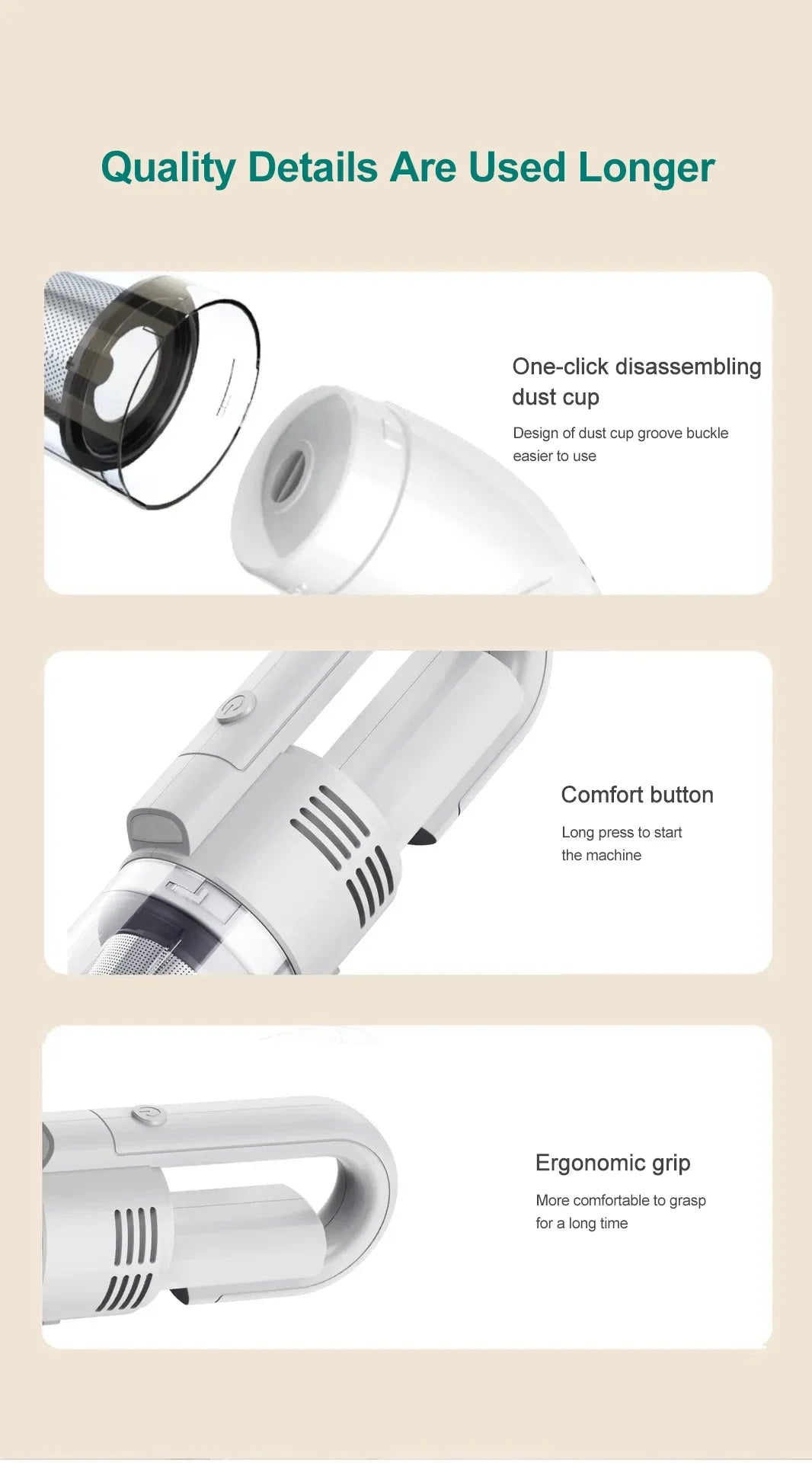 15000pa Multifunctional Wireless Vacuum Cleaner for Car Floor Household Handheld Vacuum Cleaner Powerful Suction HEPA Filter