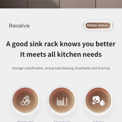 Égouttoir à vaisselle double couche pour évier de cuisine, étagère de rangement pour vaisselle, égouttoir multifonctionnel, accessoires de rangement pour plan de travail