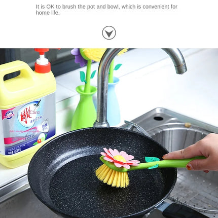 Brosse de nettoyage en forme de vase, pour évier, poêle,