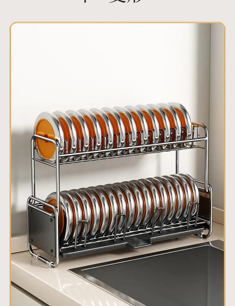 Dish Drying Rack Chopstick Stand Kitchen Bowl Dishes Draining Basket Narrow Cup Holder Over Sink Drainer Draining Shelf Rack