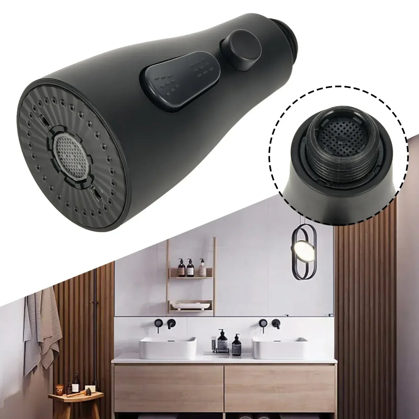 1/2PCS Kitchen Faucet Extender Sprayer Nozzle 3 Modes ABS Water Saving Bathroom Basin Sink Shower Spray Head for 1/2" Connection