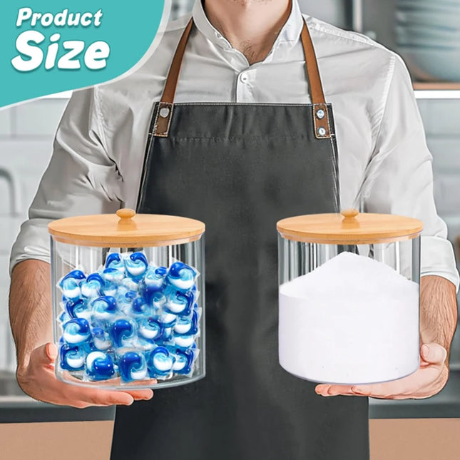 Conteneur de lessive en poudre acrylique grande capacité