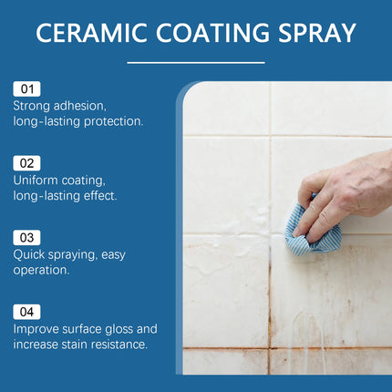 Kit de revêtement céramique en spray pour carrelage de cuisine et de salle de bain - E-menage