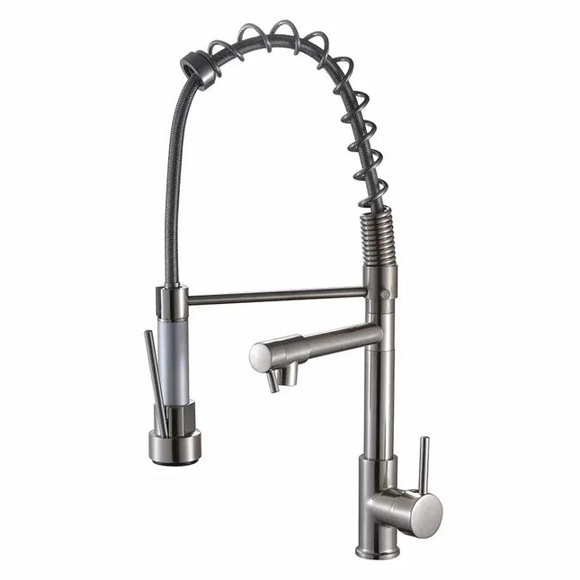 Robinet de cuisine GEGVE, robinet amovible en laiton brossé, robinet d'appoint pour accessoires de cuisine, bec extractible, eau chaude et froide