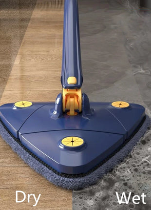 Balai serpillère triangulaire auto-essorant , microfibre - E-menage