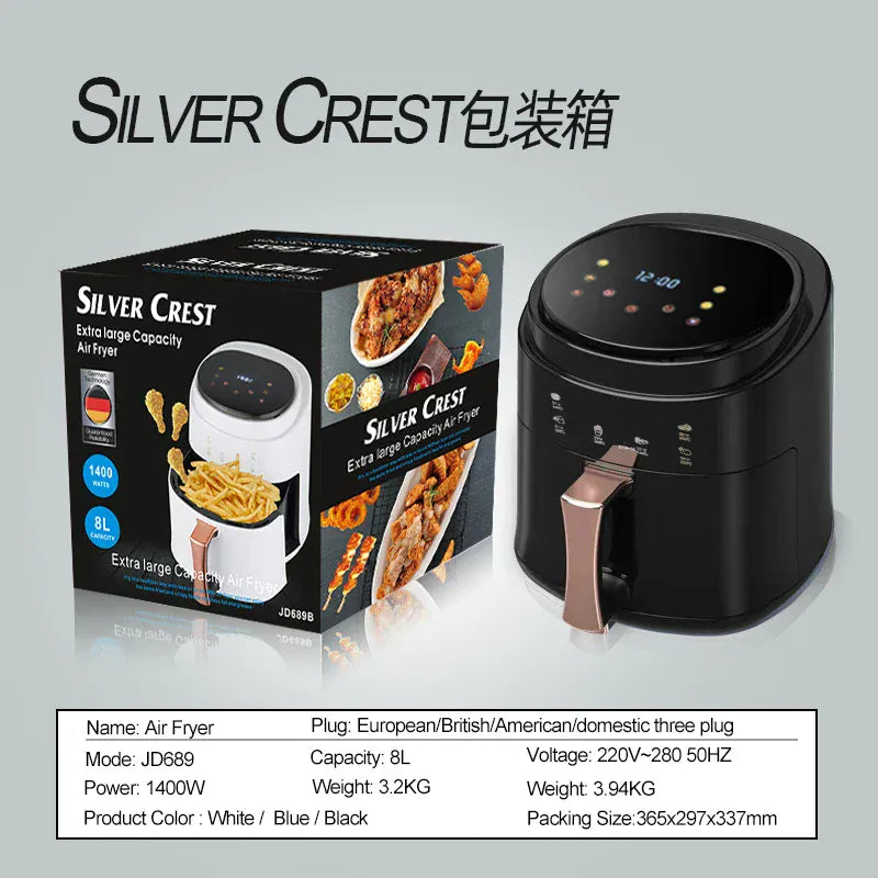 Household air fryer Smart electric fryer French fries machine 6L8L air fryer