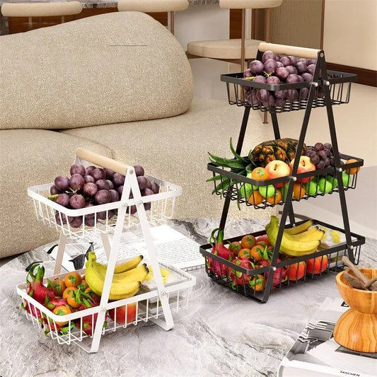 Multifunctional Portable Storage Basket – Fruits &amp; Snacks | Multi-Tier