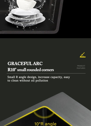 DQOK Stainless Steel Kitchen Sink Slot Dish Basin Kitchen sink Drain Basket And Drain Pip Rectangular