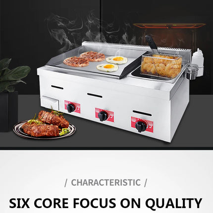 Friteuse à gaz de haute qualité en promotion avec machine à frire