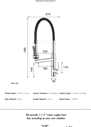 Luxury chrome brass kitchen faucet magnetic suction design with filtered water single hole cold and hot dual control sink faucet