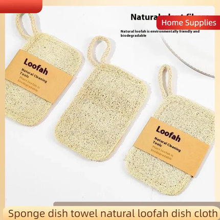 Lot de 6 torchons en luffa 100 % naturel - E-menage