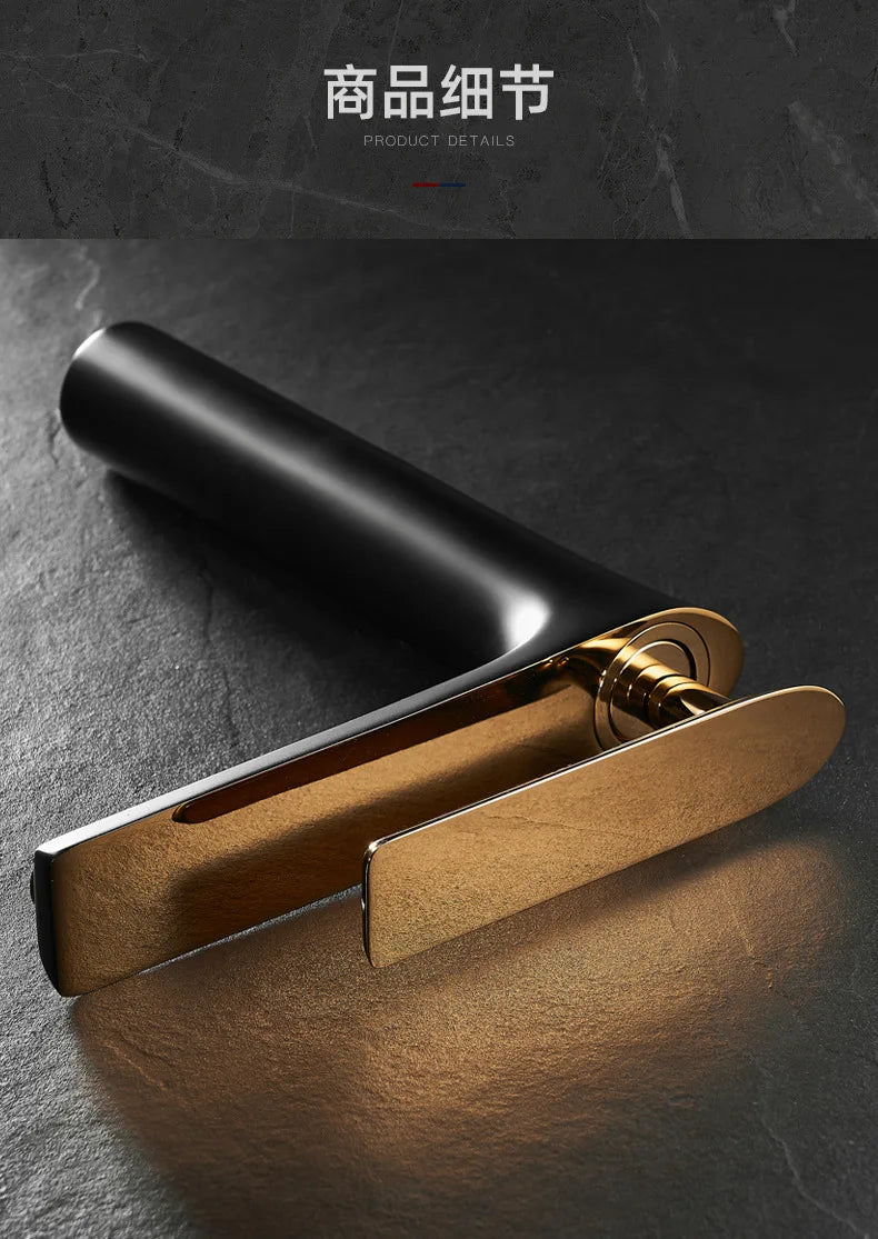 All Copper Black Gold Basin Faucet Sink Faucet Hot and Cold Faucet White Heightened Bathroom Faucet  Bathroom Faucet