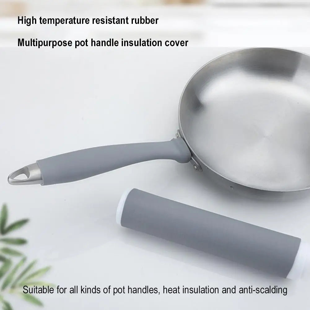 Heat Insulation Sleeve For Fryer Handle Handmade Iron Pot Anti Scalding Rubber Sleeve Household Steel Pot Handle D7F5