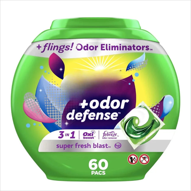 Dosettes de Lessive Anti-Odeurs – Trousse Détergente Ultra Efficace | Élimine les Odeurs Tenaces &amp; Laisse un Parfum de Fraîcheur Longue Durée | Compatible Toutes Machines – NoEnName_Null 