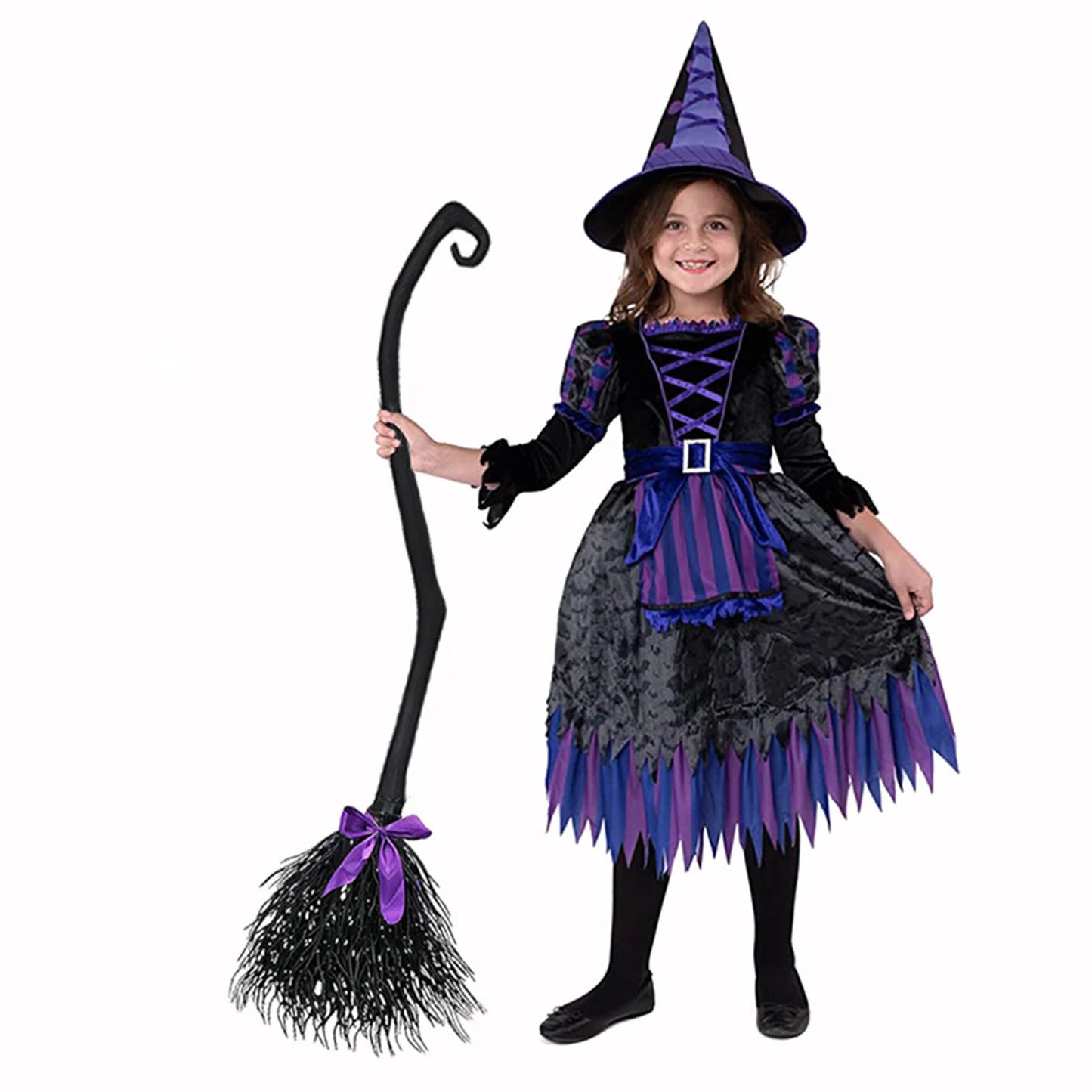 Halloween Broom Prop Black Detachable Witch Broom For Cosplay Masquerade Decor Trick Or Treat Festival Party Decorations 2025