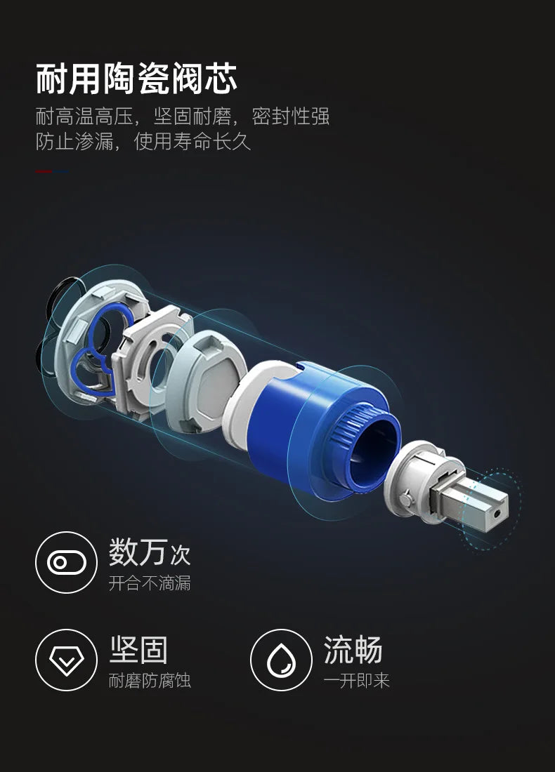 All Copper Black Gold Basin Faucet Sink Faucet Hot and Cold Faucet White Heightened Bathroom Faucet  Bathroom Faucet