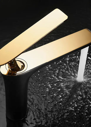 All Copper Black Gold Basin Faucet Sink Faucet Hot and Cold Faucet White Heightened Bathroom Faucet  Bathroom Faucet