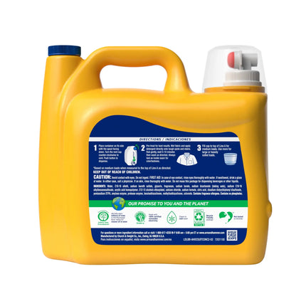 128 Load Liquid Laundry Soap with Fresh Scent, Odor Fighting Formula for HE Washers, Effective Stain & Odor Removal